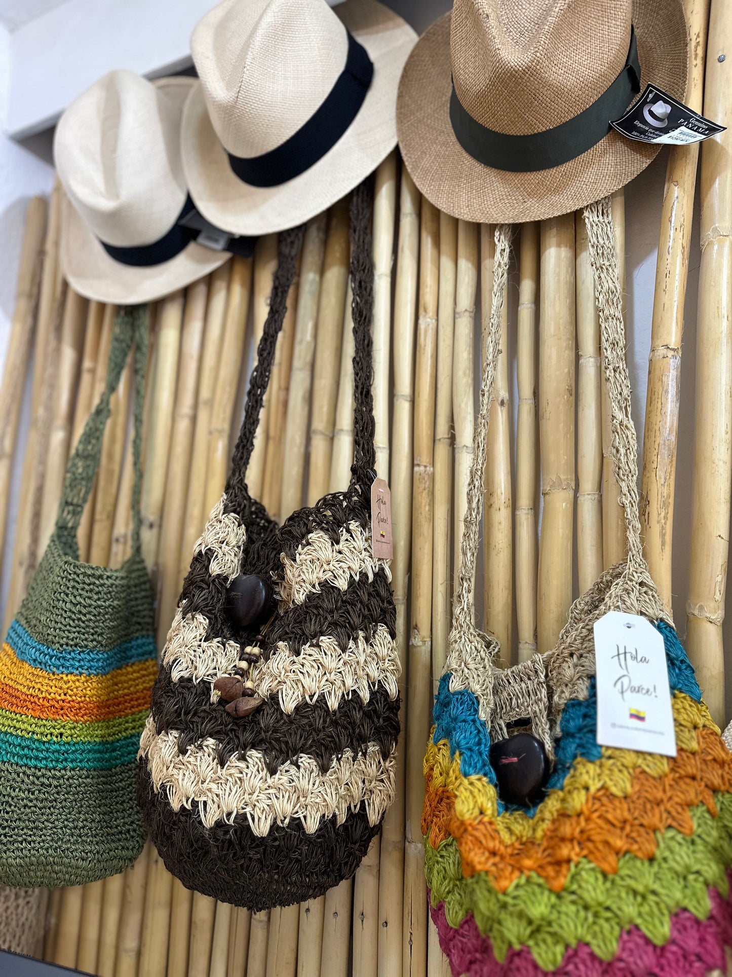 Bolsos de palma natural