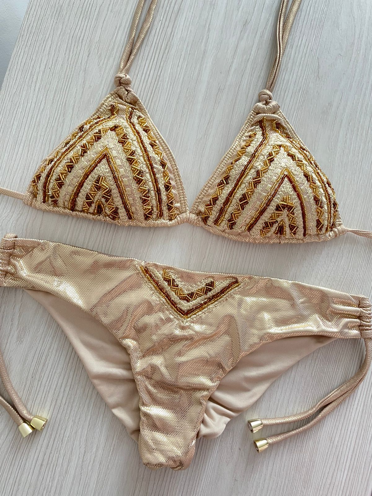 Metallic luxury bikini